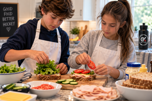 What to eat before a hockey game: turkey sandwich kids can make