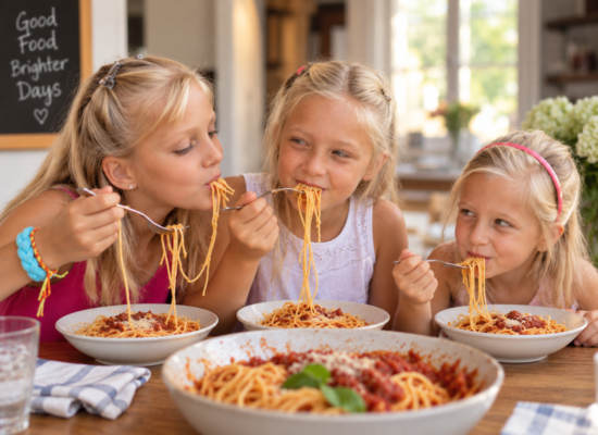 Carbs for hockey players: family pasta night before a game